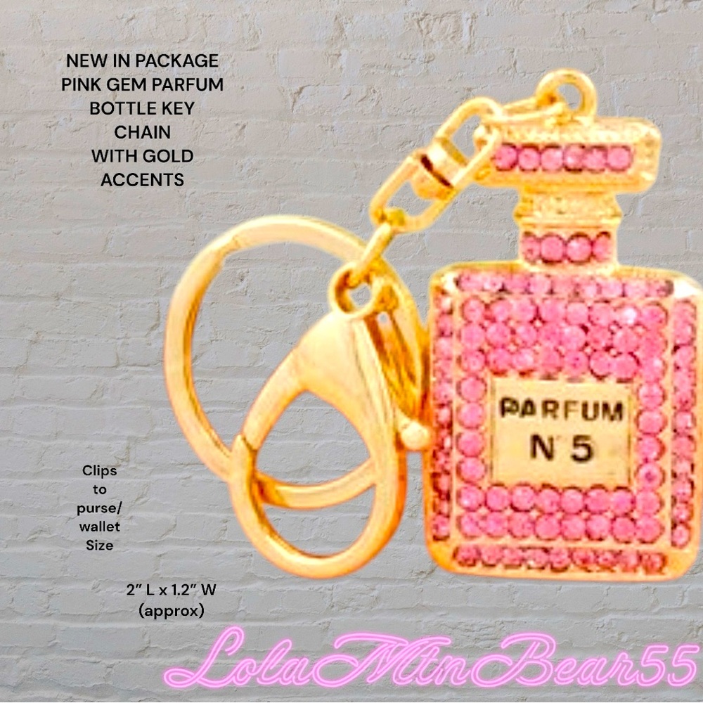 NEW IN PACKAGE KEYCHAIN/CHARM FOR PURSE, WALLET, BACKPACK OR BELT STRAP, PINK